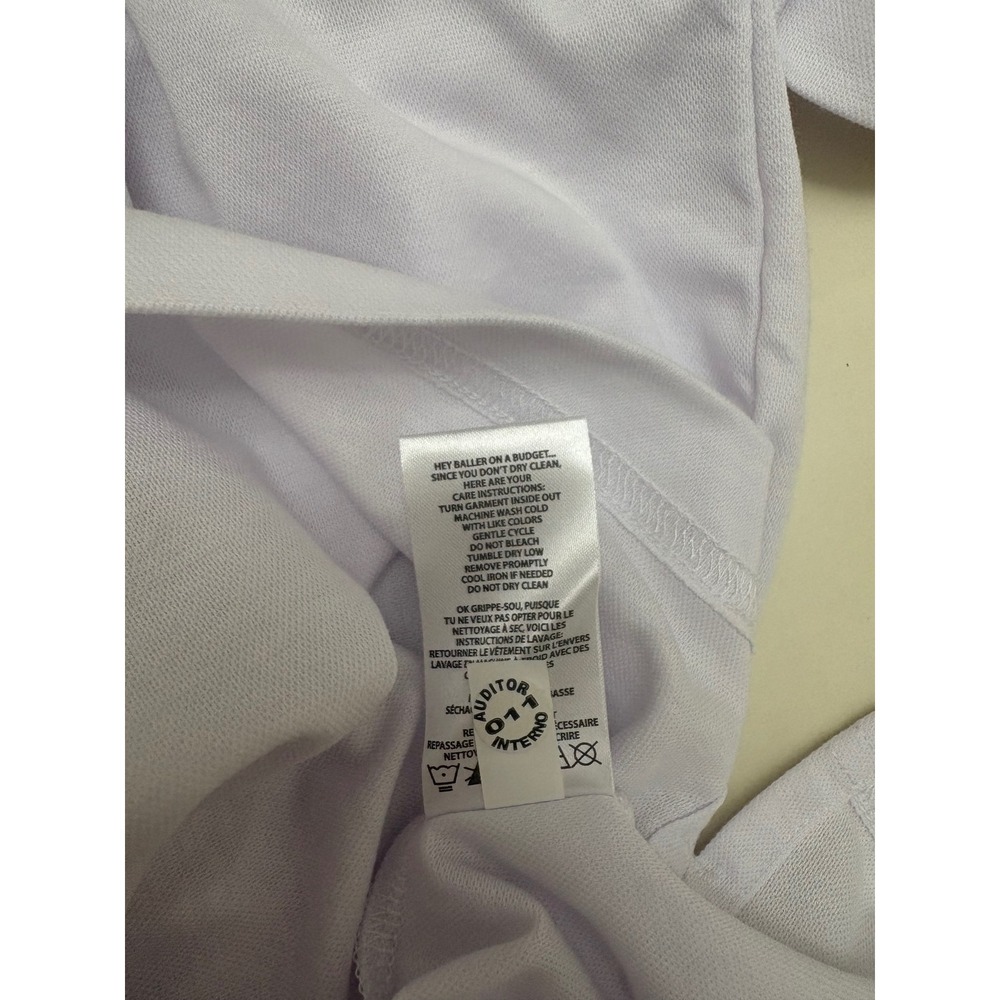 Travis Mathew Polo Shirt Mens XL White Cotton Wonder Bread Logo Golf Sporty New - Picture 7 of 7